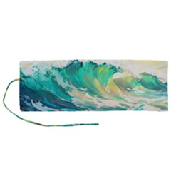 Waves Ocean Sea Tsunami Nautical Art Roll Up Canvas Pencil Holder (m) by uniart180623