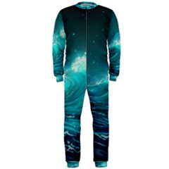 Tsunami Waves Ocean Sea Nautical Nature Water Onepiece Jumpsuit (men) by uniart180623