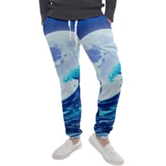 Waves Ocean Sea Tsunami Nautical Blue Men s Jogger Sweatpants by uniart180623