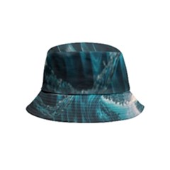 Tsunami Waves Ocean Sea Water Rough Seas Bucket Hat (kids) by uniart180623