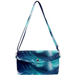 Tsunami Tidal Wave Ocean Waves Sea Nature Water Removable Strap Clutch Bag by uniart180623