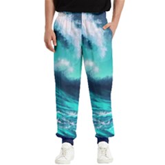 Tsunami Tidal Wave Ocean Waves Sea Nature Water Men s Elastic Waist Pants