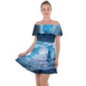 Thunderstorm Storm Tsunami Waves Ocean Sea Off Shoulder Velour Dress View1