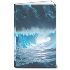 Thunderstorm Storm Tsunami Waves Ocean Sea 8  X 10  Softcover Notebook by uniart180623