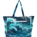 Thunderstorm Tsunami Tidal Wave Ocean Waves Sea Simple Shoulder Bag View3