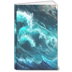 Thunderstorm Tsunami Tidal Wave Ocean Waves Sea 8  X 10  Softcover Notebook by uniart180623