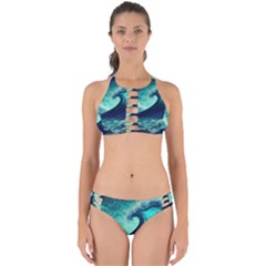Ai Generated Waves Ocean Sea Tsunami Nautical Fantasy Perfectly Cut Out Bikini Set by uniart180623
