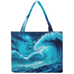 Ai Generated Waves Ocean Sea Tsunami Nautical Sea Mini Tote Bag by uniart180623