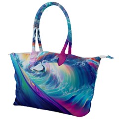 Waves Ocean Sea Tsunami Nautical Nature Water Canvas Shoulder Bag