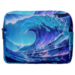 Tsunami Tidal Wave Ocean Waves Sea Nature Water Blue Make Up Pouch (large)