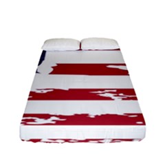 Flag Usa Unite Stated America Fitted Sheet (full/ Double Size) by uniart180623