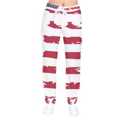 Flag Usa Unite Stated America Women Velvet Drawstring Pants by uniart180623