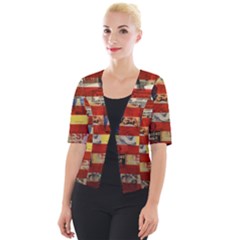 Usa Flag United States Cropped Button Cardigan by uniart180623