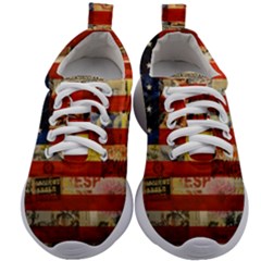 Usa Flag United States Kids Athletic Shoes by uniart180623