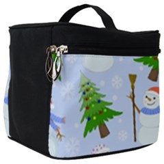 New Year Christmas Snowman Pattern, Make Up Travel Bag (big)