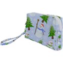 New Year Christmas Snowman Pattern, Wristlet Pouch Bag (Small) View1