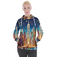 New York Confetti City Usa Women s Hooded Pullover by uniart180623