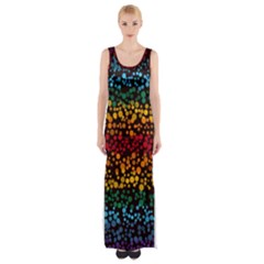 Patterns Rainbow Thigh Split Maxi Dress by uniart180623