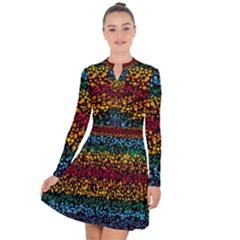 Patterns Rainbow Long Sleeve Panel Dress by uniart180623