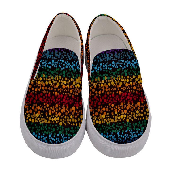 Patterns Rainbow Women s Canvas Slip Ons