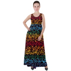 Patterns Rainbow Empire Waist Velour Maxi Dress by uniart180623