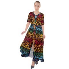 Patterns Rainbow Waist Tie Boho Maxi Dress by uniart180623