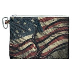 Flag Usa American Flag Canvas Cosmetic Bag (xl) by uniart180623