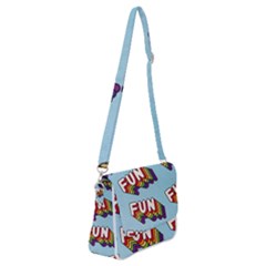 Fun Word Inscription Rainbow Pattern Shoulder Bag With Back Zipper by uniart180623