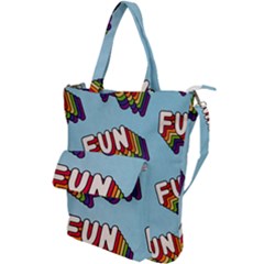 Fun Word Inscription Rainbow Pattern Shoulder Tote Bag by uniart180623