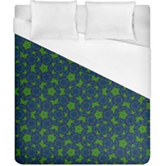 Green Patterns Lines Circles Texture Colorful Duvet Cover (california King Size) by uniart180623