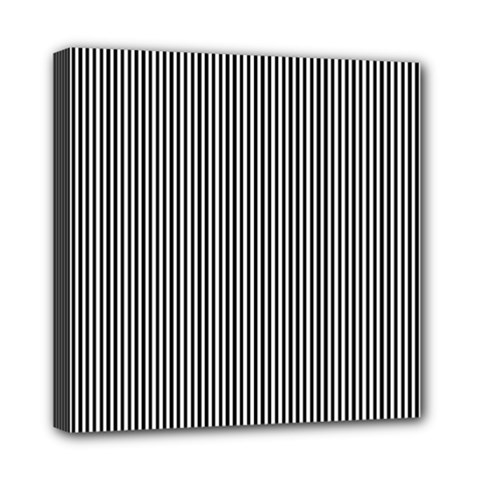 Stripe Line Pattern Black Lines Mini Canvas 8  X 8  (stretched)