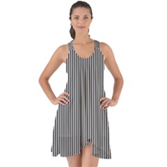 Stripe Line Pattern Black Lines Show Some Back Chiffon Dress