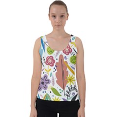 Flower Spring Velvet Tank Top by Ravend