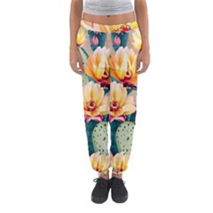 Prickly Pear Cactus Flower Plant Women s Jogger Sweatpants