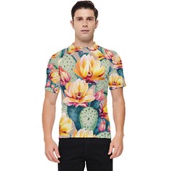 Prickly Pear Cactus Flower Plant Men s Short Sleeve Rash Guard