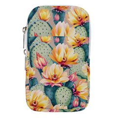 Prickly Pear Cactus Flower Plant Waist Pouch (small) by Ravend