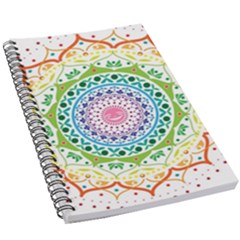 Mandala Pattern Rainbow Pride 5 5  X 8 5  Notebook