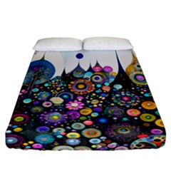 Flower Flowers Flora Floral Nature Watercolor Art Texture Fitted Sheet (california King Size) by Ravend