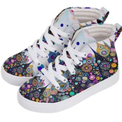 Flower Flowers Flora Floral Nature Watercolor Art Texture Kids  Hi-top Skate Sneakers