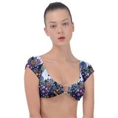 Flower Flowers Flora Floral Nature Watercolor Art Texture Cap Sleeve Ring Bikini Top