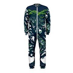 Tree Leaf Green Forest Wood Natural Nature Onepiece Jumpsuit (kids)