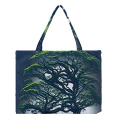 Tree Leaf Green Forest Wood Natural Nature Medium Tote Bag by Ravend