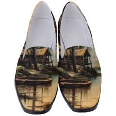 Fantasy Landscape Foggy Mysterious Women s Classic Loafer Heels