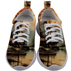 Fantasy Landscape Foggy Mysterious Kids Athletic Shoes by Ravend