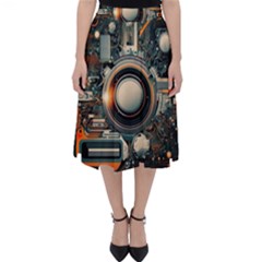 Technology Robot Internet Processor Classic Midi Skirt by Ravend