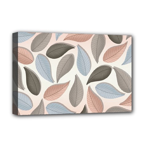 Leaves Pastel Background Nature Deluxe Canvas 18  X 12  (stretched)