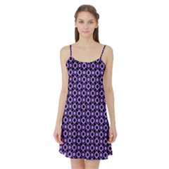 Mazipoodles Purple Donuts Polka Dot  Satin Night Slip by Mazipoodles