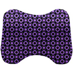Mazipoodles Purple Donuts Polka Dot  Head Support Cushion by Mazipoodles