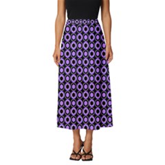 Mazipoodles Purple Donuts Polka Dot  Classic Midi Chiffon Skirt by Mazipoodles