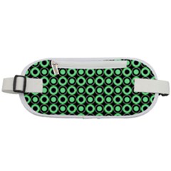 Mazipoodles Green Donuts Polka Dot Rounded Waist Pouch by Mazipoodles